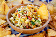 Grilled Corn Salsa with Fried Tortilla Chips