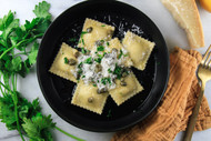 Classic Cheese Ravioli with Brown Butter, Lemon, and Caper Sauce