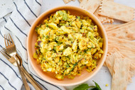 Curried Egg Salad with Salted Peanuts and Raisins