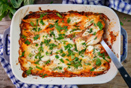 Cheesy Stuffed Shells in a Creamy Tomato Mushroom Sauce