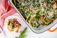 Asparagus and Mushroom Breakfast Strata