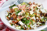 Celery, Fennel, and Farro Salad with Pecans, Raisins, and Gorgonzola