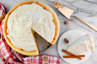 Cinnamon and Nutmeg Cheesecake with a Salted Brown Sugar Whipped Cream