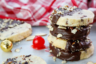 Chocolate-Dipped Cherry and Almond Cookies