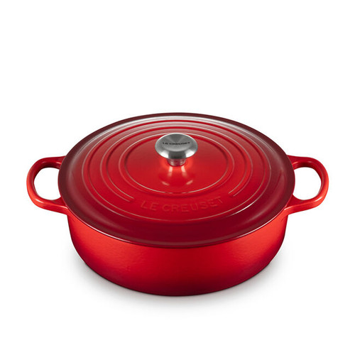 Le Creuset - 6.2 L (6.75 QT)Cherry Shallow Round French Oven