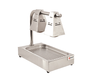 Omcan - Double-Bulb Chip Dump With Tray And 275-Watt Infrared Bulb - 39601