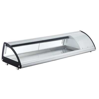 Omcan - 58" Sushi Showcase w/ Curved Glass & 83 L Capacity - 43225