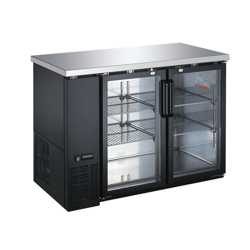 Omcan - 11.8 Cu.Ft Glass Door Back Bar Cooler - 50058