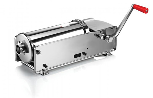 Omcan - Elite Series All Stainless Steel Horizontal Two-Speed Gear-Driven Sausage Stuffer With 15 Lb. Capacity - 13738