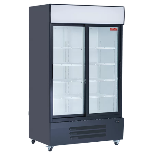 New Air - 54" Double Glass Door Refrigerator - NGR-115-S