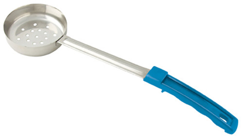 Portion Spoon Blue Perforated 8 Oz - FPP8