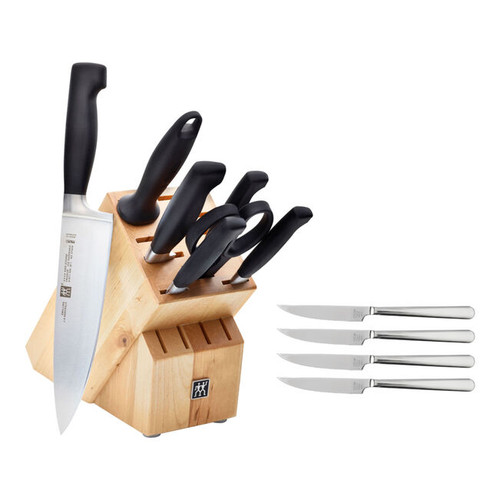 Zwilling - Four Star 8 Pc Knives Block Set With Bonus Steak Knives