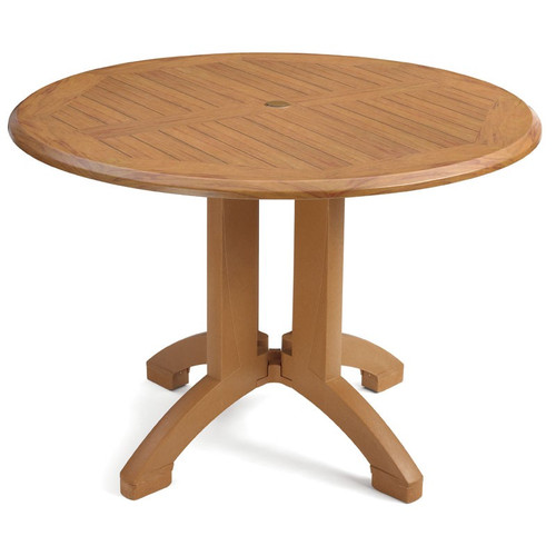 Grosfillex - Atlanta 42" Teakwood Round Outdoor Table