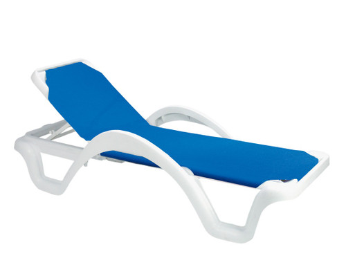 Grosfillex - Catalina Blue Stackable Chaise
