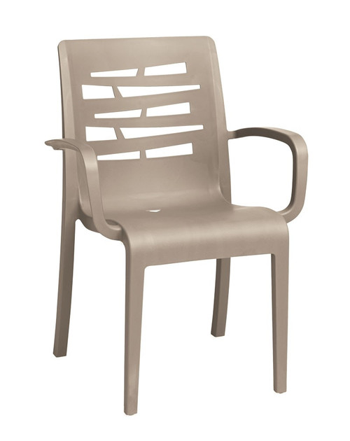 Grosfillex - Essenza Taupe Stacking Armchair