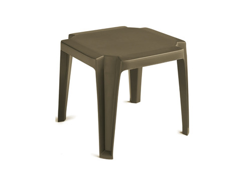 Grosfillex - Miami Bronze Mist 17" Square Low Outdoor Table