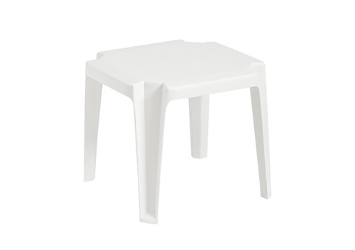 Grosfillex - Miami White 17" Square Low Outdoor Table