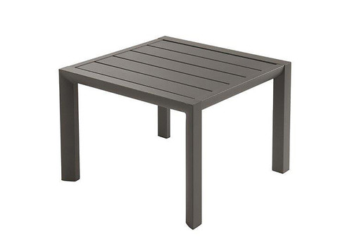 Grosfillex - Sunset 20" x 20" Volcanic Black Outdoor Low Table - US040288