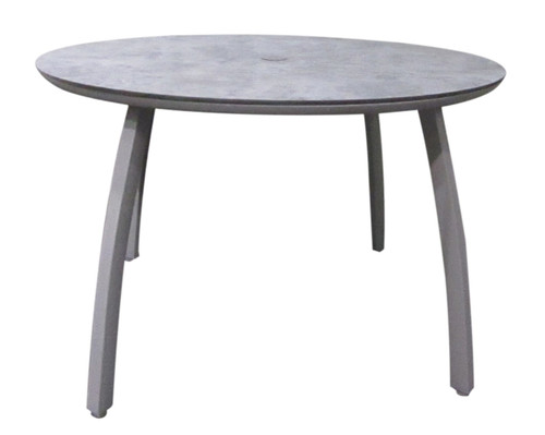 Grosfillex - Sunset 48" Platinum Gray Outdoor Round Table