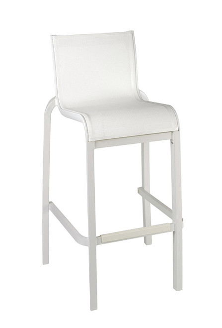 Grosfillex - Sunset White/ Glacier White Outdoor Stacking Armless Barstool