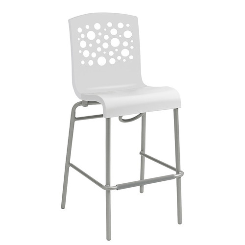 Grosfillex - Tempo White Stacking Barstool