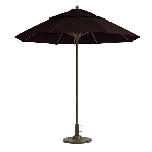 Grosfillex - Windmaster 7.5' Black Recacril® Fabric Round Umbrella