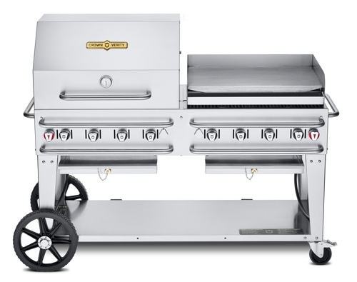 Crown Verity - Pro Series 60" Liquid Propane Combo BBQ & Outdoor Griddle