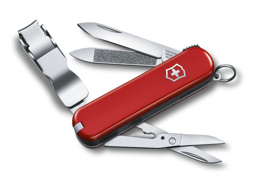 Swiss Army - Red Nail Clip 580 Small Pocket Knife - 8 Functions
