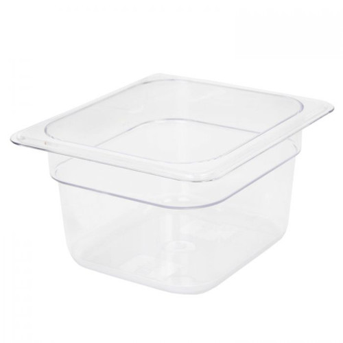 Williams - 1/6 Size Clear Polycarbonate Food Pan - 4" Deep