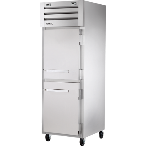 True - Spec Series 27.5" Stainless Steel Refrigerator/Freezer w/ 2 Solid Half Swing Doors - STG1DT-2HS-HC