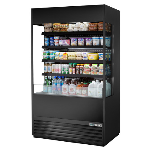 True - 48" Black Open Air Refrigerated Merchandiser - TOAM-48GS-HC-NSL01