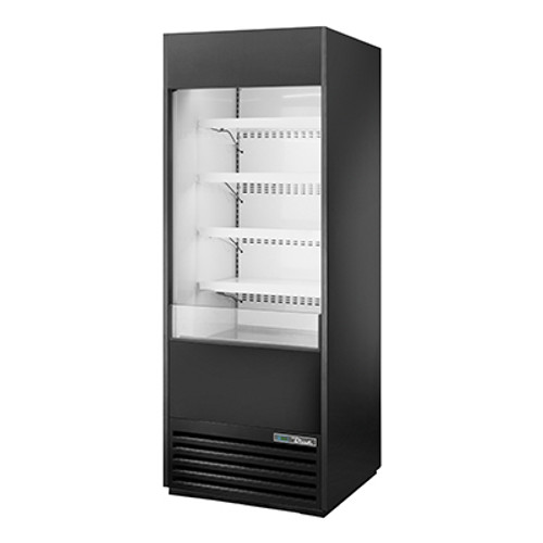 True -  30" Black Open Air Refrigerated Merchandiser  - TOAM-30-HC-NSL01