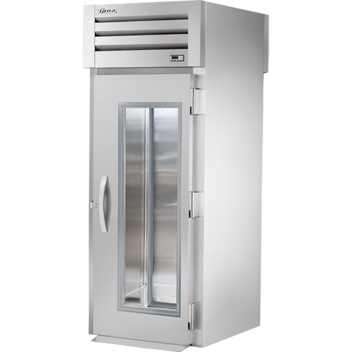 True - Spec Series 35"Stainless Steel Roll-Thru Refrigerator w/ Glass Front/Solid Rear Swing Doors - STR1RRT-1G-1S