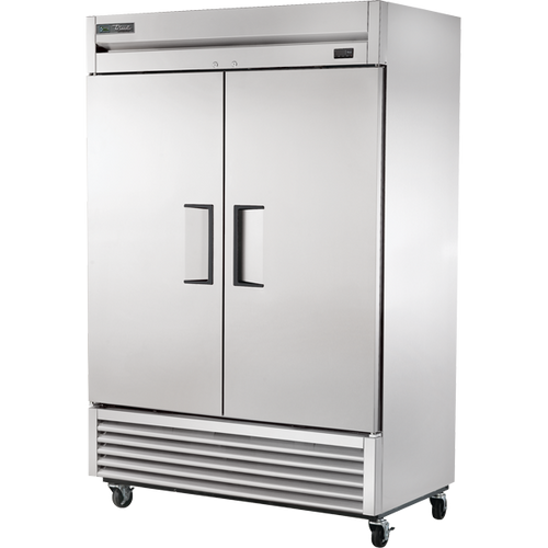 True - T-Series 55" Stainless Steel Refrigerator w/ 2 Solid Swing Doors - T-49-HC