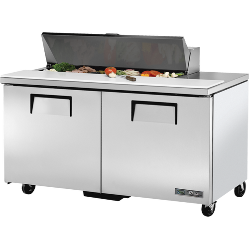 True - 60" Refrigerated Prep Table w/ 2 Doors & 12 Pans - TSSU-60-12-HC