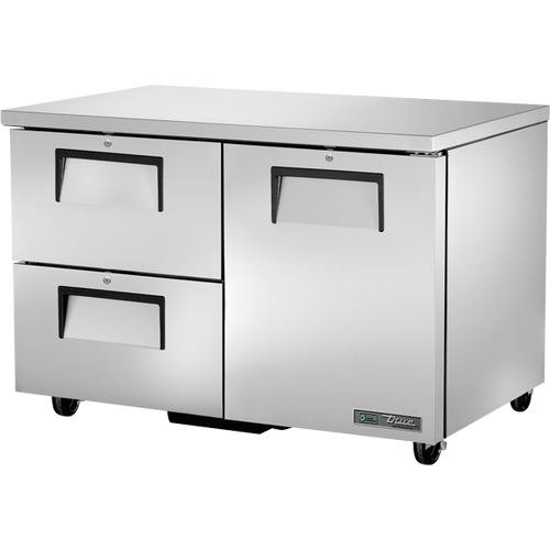 True - 48" Stainless Steel Undercounter Refrigerator w/ 1 Door & 2 Drawers - TUC-48D-2-HC