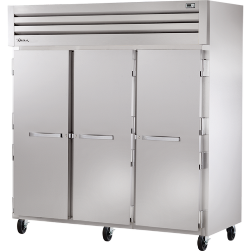 True - Spec Series 78" Stainless Steel Freezer w/ 3 Solid Swing Doors - STR3F-3S