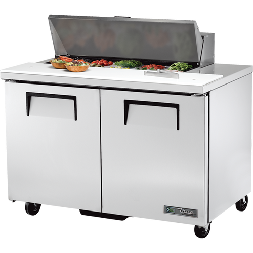 True - 48" Refrigerated Prep Table w/ 2 Doors & 10 Pans - TSSU-48-10-HC