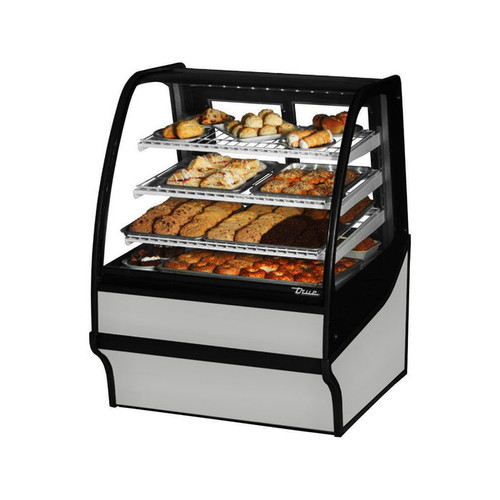 True - 36" Stainless Steel Dry Display Case w/ White Interior - TDM-DC-36-GE/GE-S-W