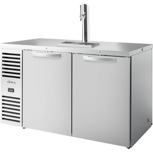 True - 60" Stainless Steel Refrigerated Beer Dispenser w/ 1 Tap & 2 Solid Swing Doors - TDR60-PTSZ1-L-S-SS-SS-1