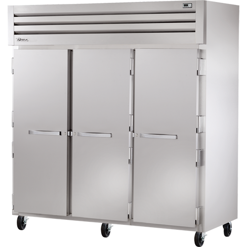 True - Spec Series 78" Stainless Steel Freezer w/ 3 Solid Swing Doors - STA3F-3S-HC