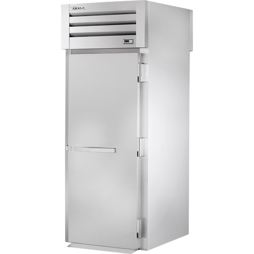 True - Spec Series 35" Stainless Steel Roll-Thru Refrigerator w/ Solid Swing Doors - STR1RRT89-1S-1S