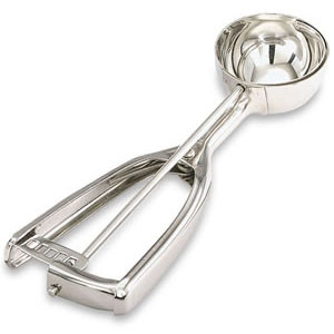 Winco - #10 Stainless Steel 3.75oz Squeeze Disher - 47151