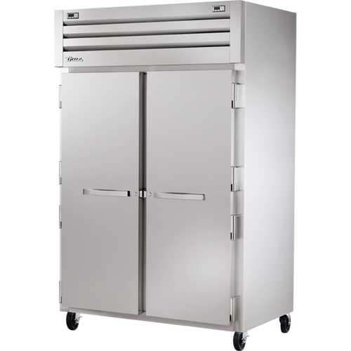 True - Spec Series 52" Stainless Steel Refrigerator/Freezer w/ Solid Swing Doors - STR2DT-2S