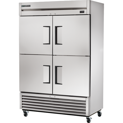 True - TS Series 54" Stainless Steel Refrigerator w/ 4 Solid Half Swing Doors - TS-49-4-HC