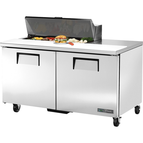 True - 60" Refrigerated Prep Table w/ 2 Doors & 10 Pans - TSSU-60-10-HC