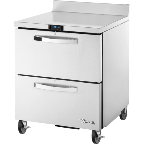 True - Spec Series 28" Stainless Steel Worktop Refrigerator w/ 2 Drawers - TWT-27D-2-HC-SPEC3