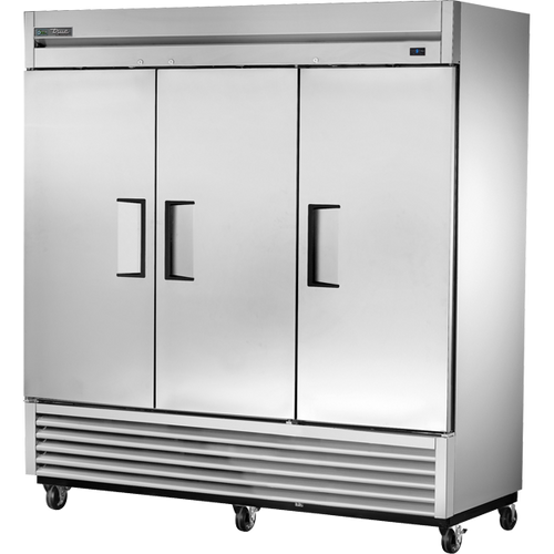 True - TS Series 78" Stainless Steel Freezer w/ 3 Solid Swing Doors - TS-72F-HC