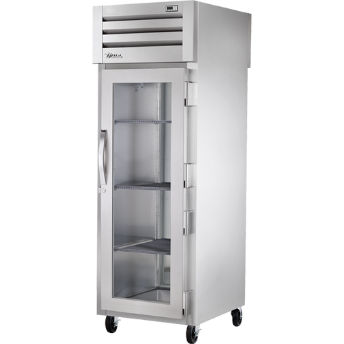 True - Spec Series 27.5" Stainless Steel Pass-Thru Refrigerator w/ Glass Front/Solid Rear Doors - STA1RPT-1G-1S-HC