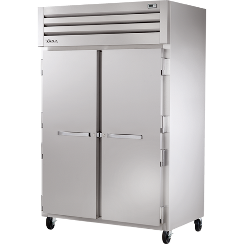 True - Spec Series 53" Stainless Steel Refrigerator w/ 2 Solid Swing Doors - STR2R-2S-HC